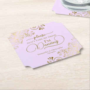 Lilac Lila & Gold Nehmen Sie nicht meine Trinkehe. Untersetzer