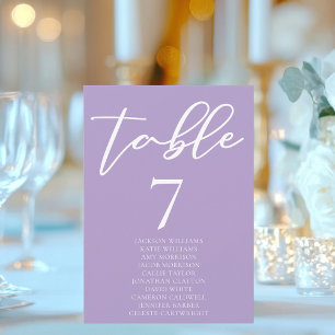 Lilac Lila Hochzeitskarte mit Namen