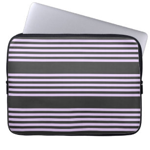 Lilac-lila-Holzkohle-Fünf-Streifen Laptopschutzhülle