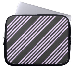 Lilac-lila-Holzkohle-Fünf-Streifen Laptopschutzhülle
