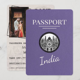 Lilac Lila India Passport Save the Date