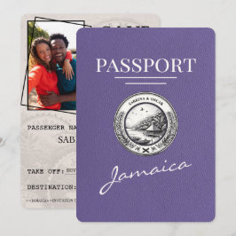 Lilac Lila Jamaica Passport Save the Date
