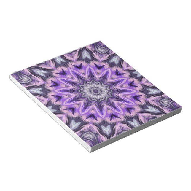 Lilac lila Mandala Notizblock (angewinkelt)