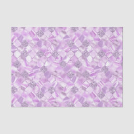 Lilac Lila marokkanisches Quatrefolienmuster Seidenpapier