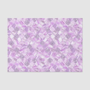 Lilac Lila marokkanisches Quatrefolienmuster Seidenpapier