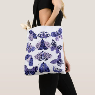 Lilac Lila Moth und Butterfly Tasche