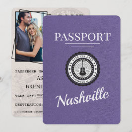 Lilac Lila Nashville Passport Save the Date