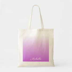 Lilac lila ombre personalisiert name tragetasche