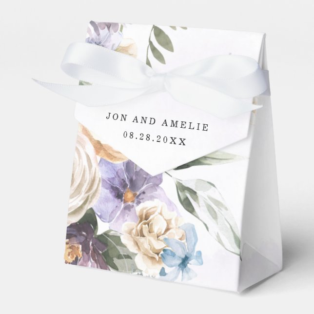 Lilac Lila Peony Wildblumen Bouquet Wedding Geschenkschachtel (Vorderseite)