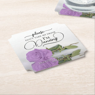 Lilac Lila Rose Nimm meine Trinkehe nicht. Untersetzer