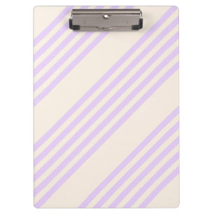 Lilac lila und beige fünf Streifen Klemmbrett