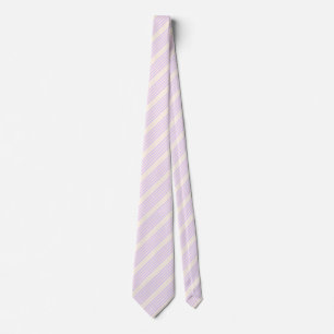 Lilac lila und beige fünf Streifen Krawatte