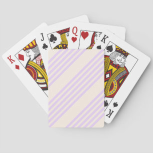 Lilac lila und beige fünf Streifen Spielkarten