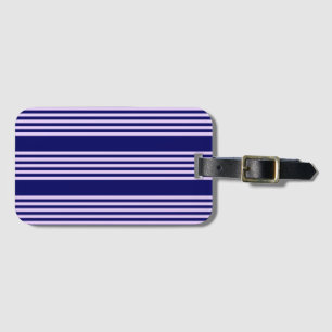 Lilac lila und blau fünf Streifen Muster Gepäckanhänger