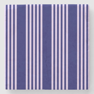 Lilac lila und blau fünf Streifen Muster Steinuntersetzer