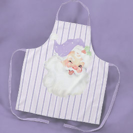Lilac Lila Vintag Winking Santa Weihnachtszeit Sch Schürze