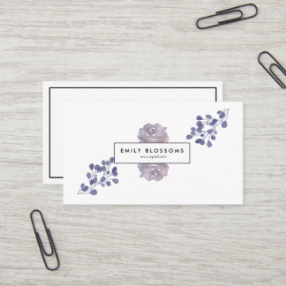 Lilac Lila Watercolor Blume Loyalität Visitenkarte