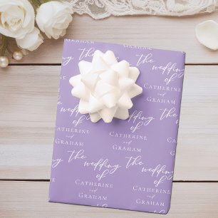 Lilac Lila Wedding Personalisiert Geschenkpapier Set