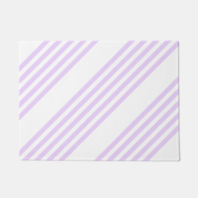 Lilac-lila-weiß-Streifen Fußmatte (Vorderseite)