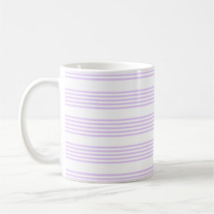 Lilac-lila-weiß-Streifen Kaffeetasse