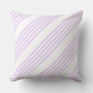Lilac-lila-weiß-Streifen Kissen