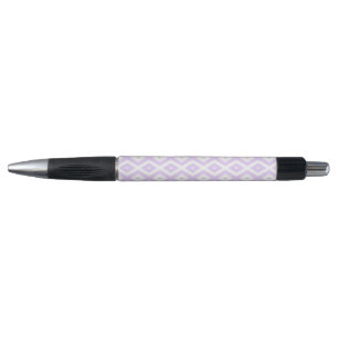 Lilac-lila-weißes Diamantmuster Kugelschreiber
