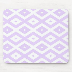 Lilac-lila-weißes Diamantmuster Mousepad