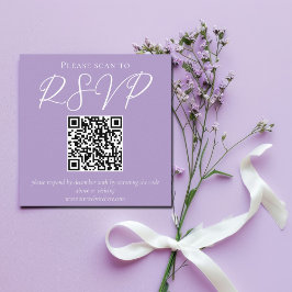 Lilac Lila White Wedding QR Code UAWG Begleitkarte