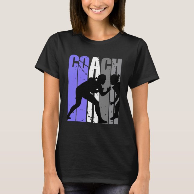 Lilac Lila Wrestling Coach Wrestling Instructor T-Shirt (Vorderseite)