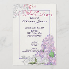 Lilac Loveliness Brautparty Einladung