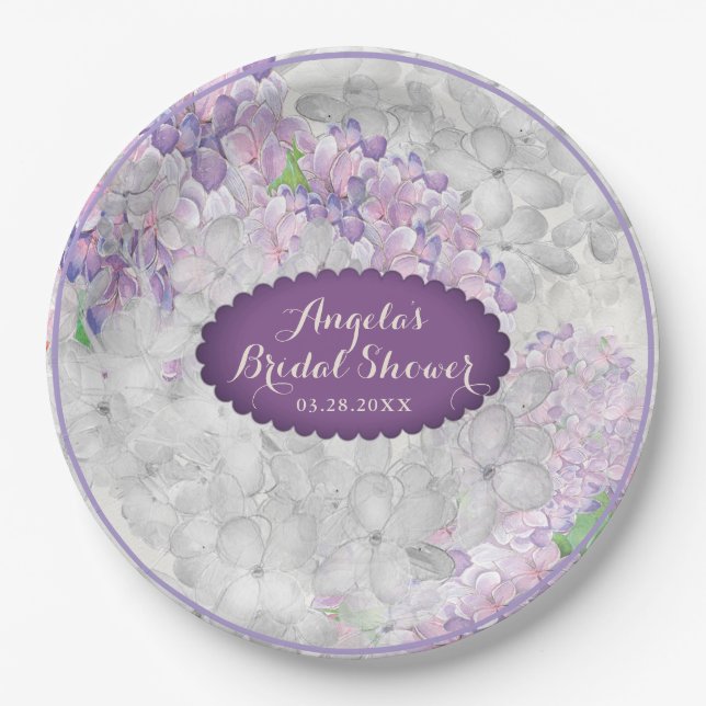 Lilac Loveliness Scalloped Violet Pappteller (Vorderseite)