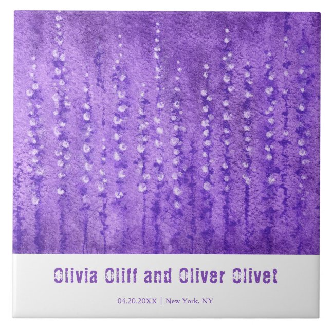 Lilac Lupines Fliese (Vorderseite)