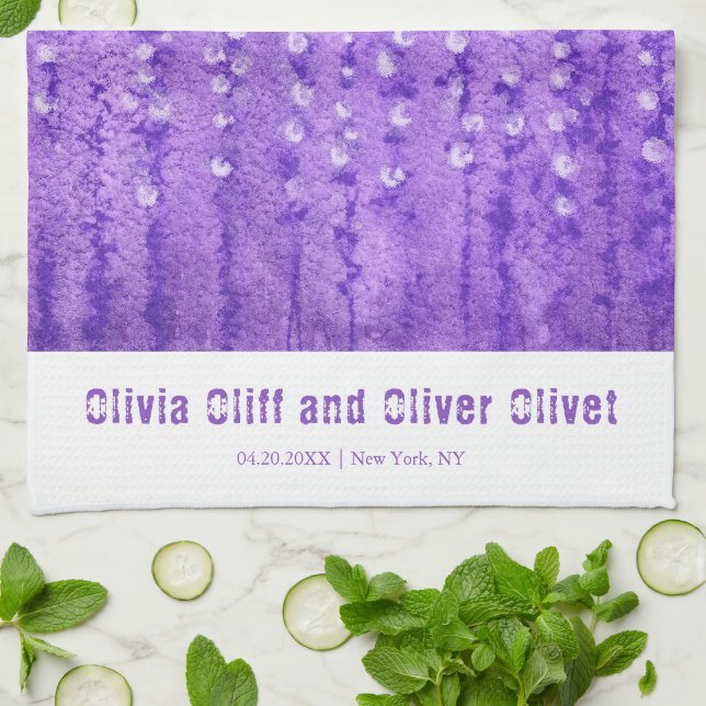 Lilac Lupines Geschirrtuch (Gefaltet)