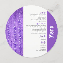 Lilac Lupines Wedding Circle Menu Menükarte