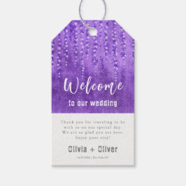 Lilac Lupines Wedding Welcome Geschenkanhänger