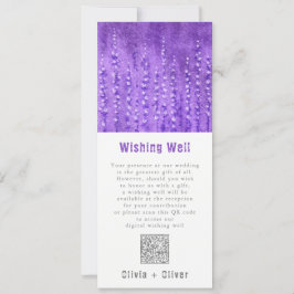 Lilac Lupines Wedding Wishing Well QR Code Einladung
