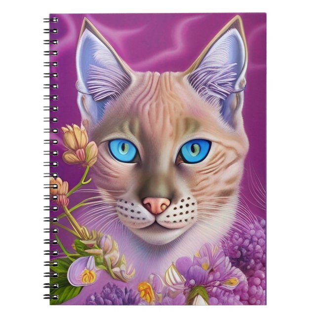 Lilac Lynx Point Siamese cat lila Notizblock (Vorderseite)