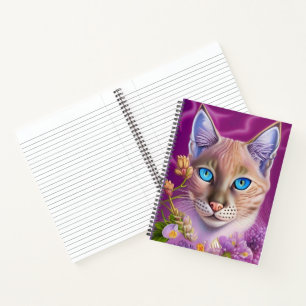 Lilac Lynx Point Siamese cat lila Notizbuch