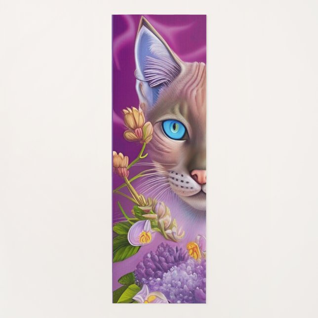 Lilac Lynx Point Siamese cat lila Yogamatte (Vorderseite)