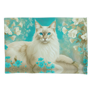 Lilac Lynx Point Siamese Portrait Art Kissenbezug