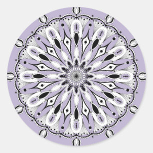 Lilac Mandala (Design 2) Stickers