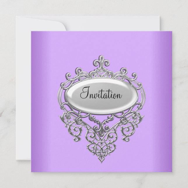 Lilac Mauve Einladung bei jedem Ereignis (Vorderseite)
