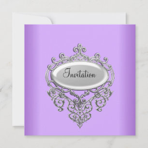 Lilac Mauve Invitation toute occasion