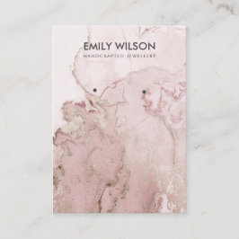 LILAC MAUVE PINK AGATE MARBLE EARRING DISPLAY CARD VISITENKARTE