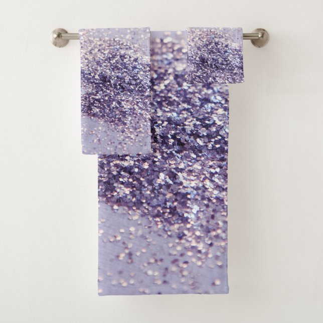 Lilac Mermaid Magic Glitzer #1 Badhandtuch Set (Insitu)