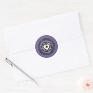 Lilac Mexico Passport Runder Aufkleber