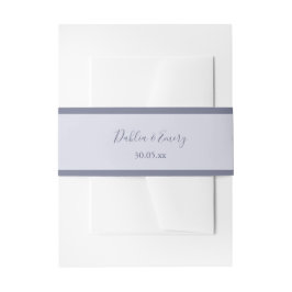 Lilac Minimalistisch Stripes Pastel Wedding Einladungsbanderole