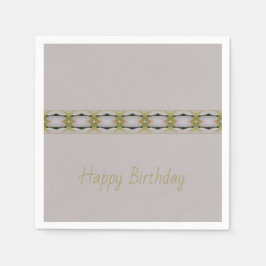 Lilac mit Grün und Taupe Serviette