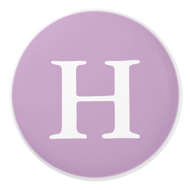 Lilac Mit Monogramm Keramikknauf (Vorderseite)