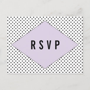 Lilac Modern Polka Dots UAWG Postcard Einladungspostkarte